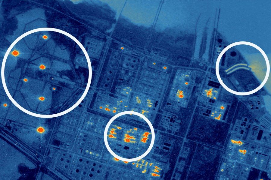 Refinery in mid-wave infrared, active units