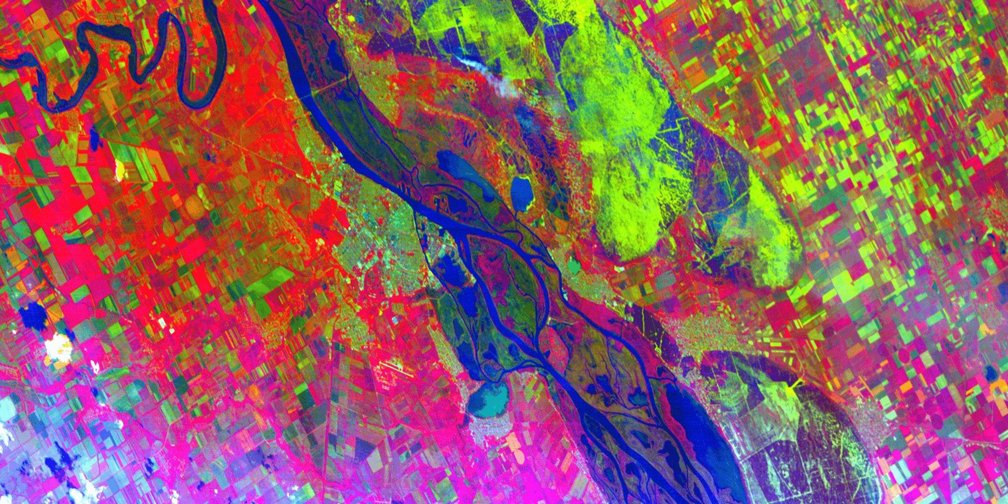 River floodplain, hyperspectral composite