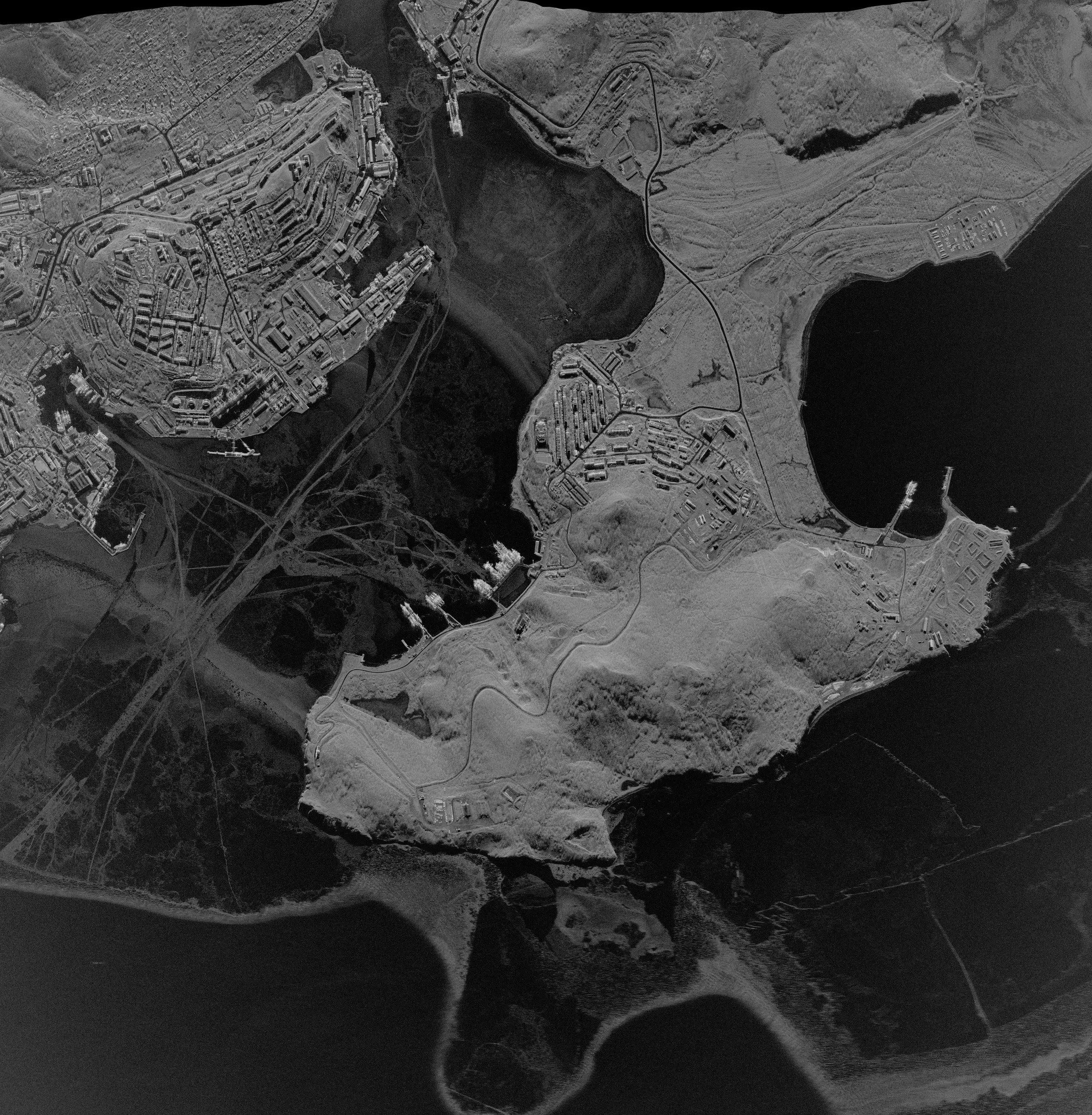 Coastal city and reclaimed land, X-band SAR