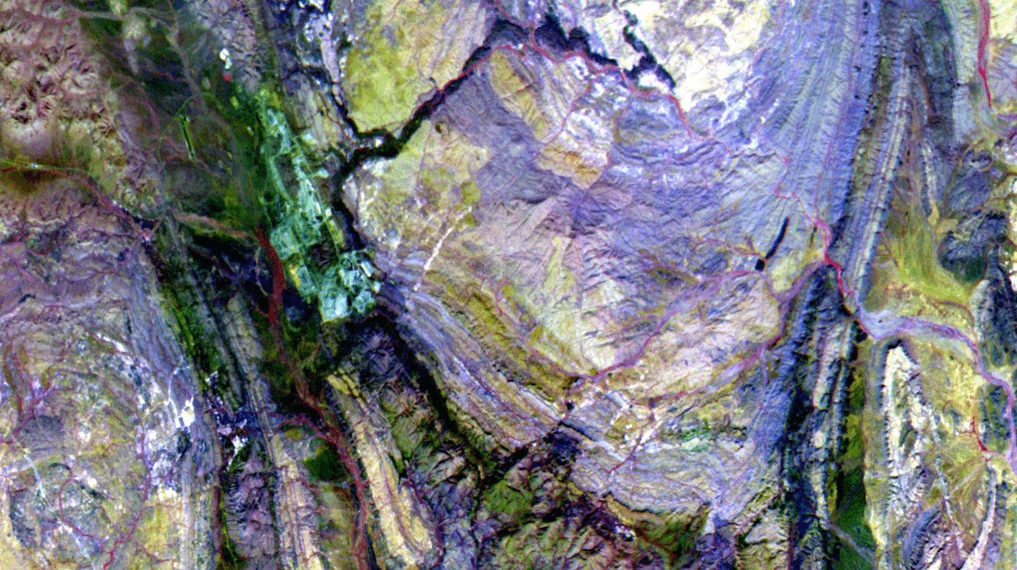 Mining district, hyperspectral composite