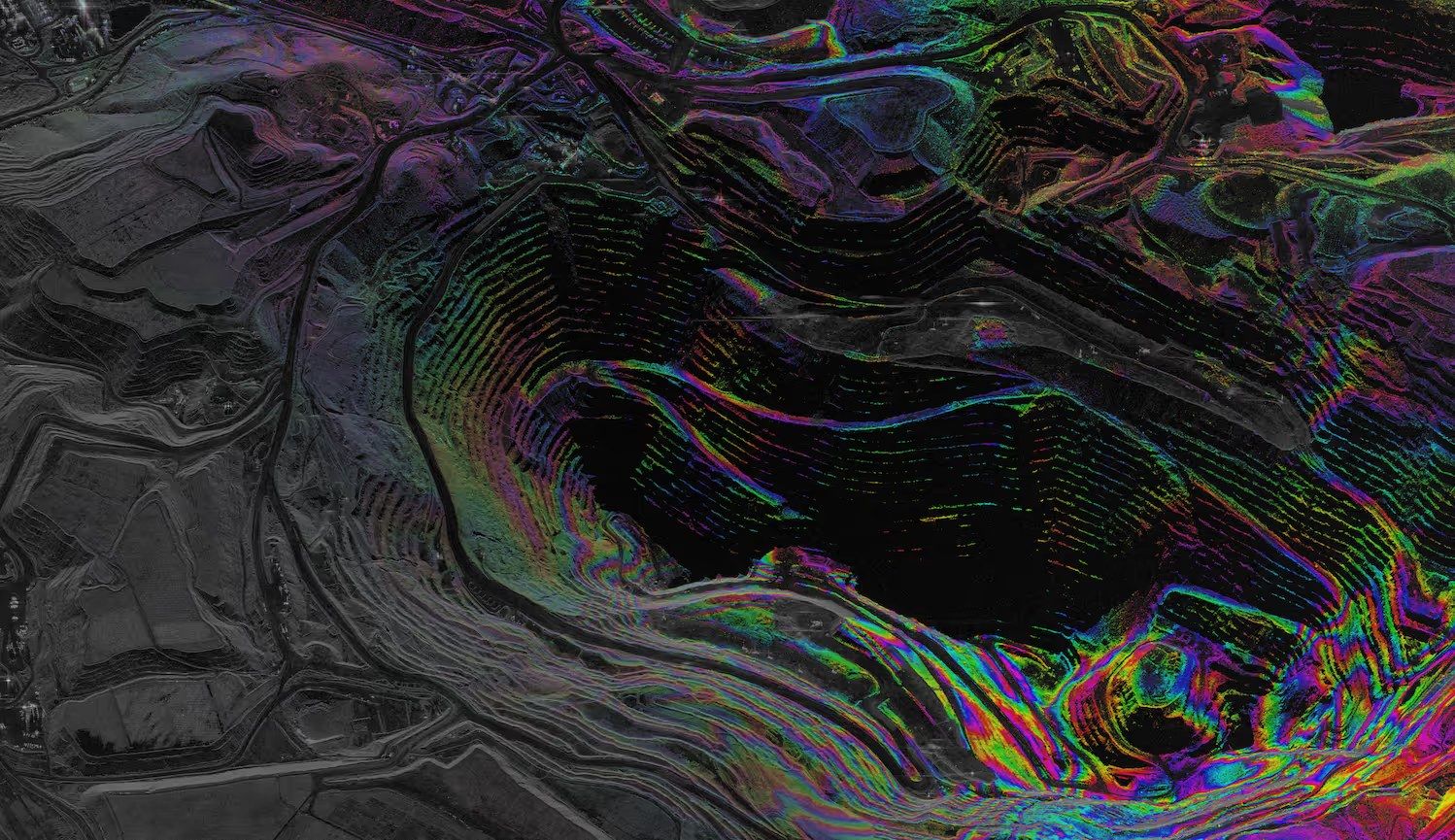 Open pit, SAR interferogram