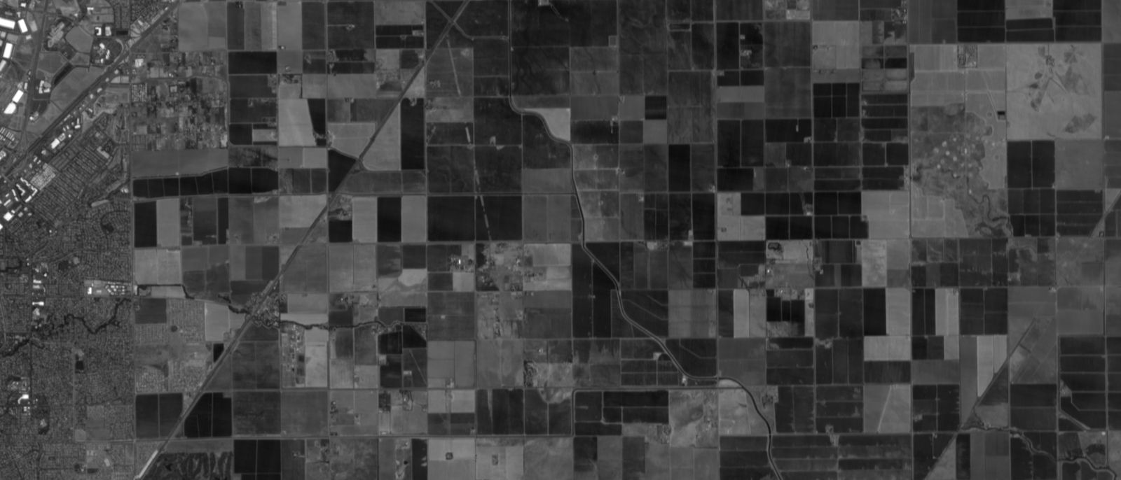 Farmland in a single hyperspectral band